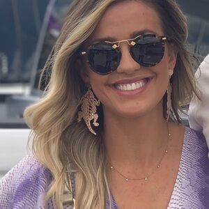 Lola + Lina Rose Gold TCU Horned Frog Earrings